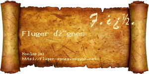 Fluger Ágnes névjegykártya