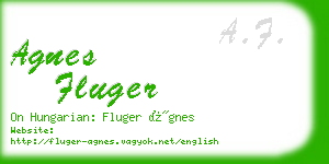 agnes fluger business card